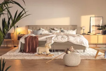 Ella Familjesäng 280x210  cm - (+Fler val) Mullvad - Products - Möbler - Säng - Kontinentalsäng