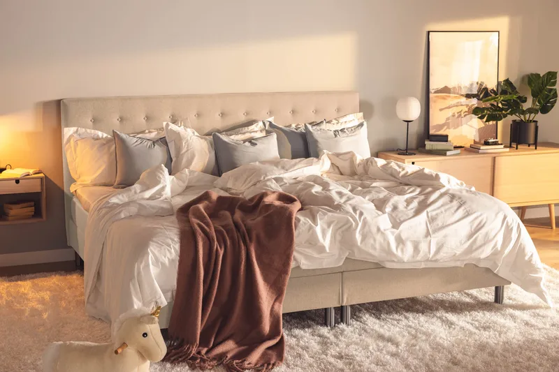 Ella Familjesäng Sängpaket 240x210  cm - (+Fler val) Beige - Products - Möbler - Säng - Kontinentalsäng