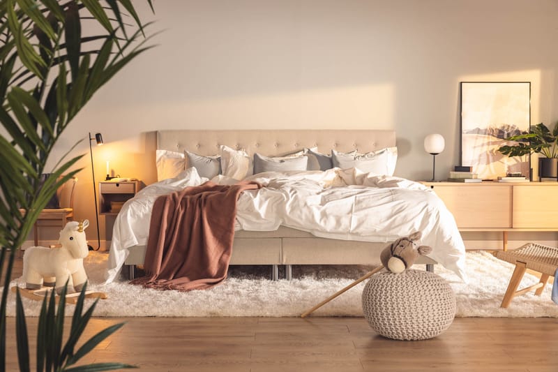 Ella Familjesäng Sängpaket 240x210  cm - (+Fler val) Beige - Products - Möbler - Säng - Kontinentalsäng