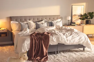 Ella Familjesäng Sängpaket 240x210  cm - (+Fler val) Ljusgrå - Products - Möbler - Säng - Kontinentalsäng