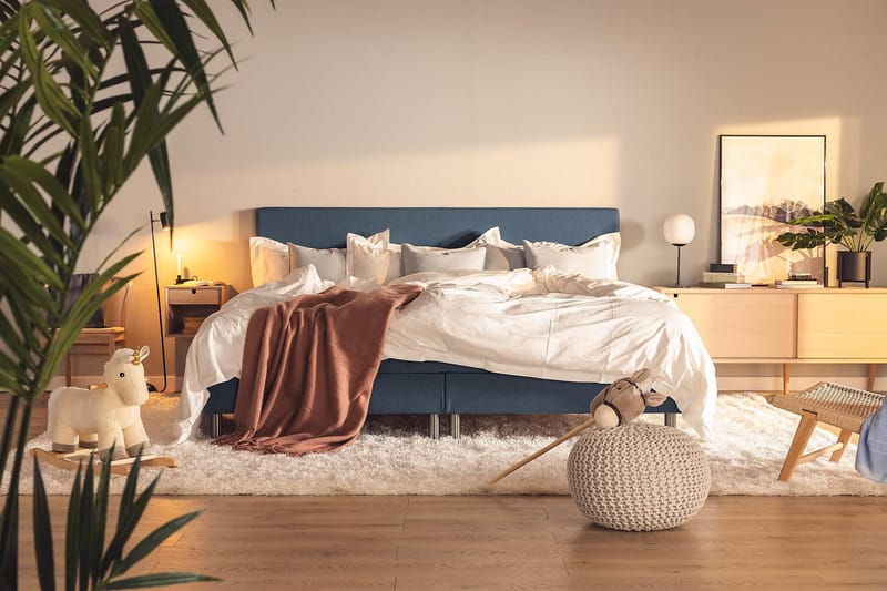 Ella Familjesäng Sängpaket 240x210  cm - (+Fler val) Mörkblå - Products - Möbler - Säng - Kontinentalsäng