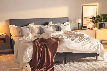 Ella Familjesäng Sängpaket 240x210  cm - (+Fler val) Mörkgrå - Products - Möbler - Säng - Kontinentalsäng