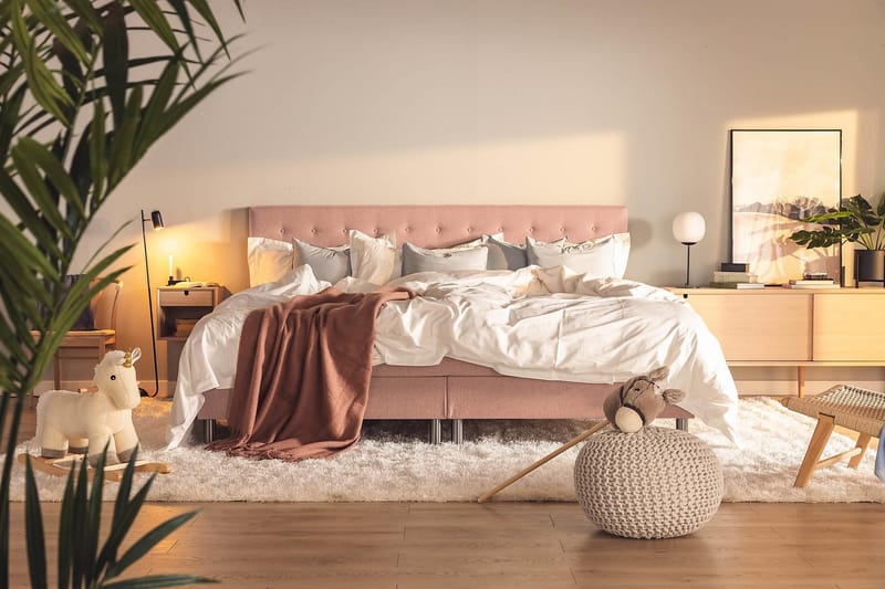 Ella Familjesäng Sängpaket 240x210  cm - (+Fler val) Rosa - Products - Möbler - Säng - Kontinentalsäng