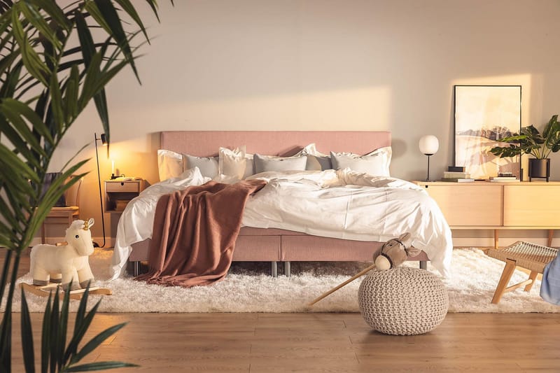 Ella Familjesäng Sängpaket 240x210  cm - (+Fler val) Rosa - Products - Möbler - Säng - Kontinentalsäng