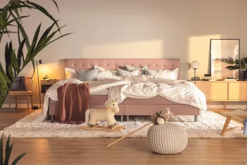 Ella Familjesäng Sängpaket 280x200  cm - (+Fler val) Rosa - Products - Möbler - Säng - Kontinentalsäng