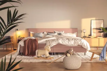 Ella Familjesäng Sängpaket 280x200  cm - (+Fler val) Rosa - Products - Möbler - Säng - Kontinentalsäng