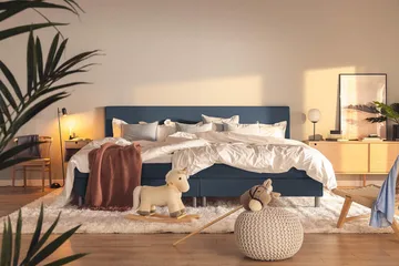 Ella Familjesäng Sängpaket 280x210  cm - (+Fler val) Mörkblå - Products - Möbler - Säng - Kontinentalsäng