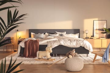 Ella Familjesäng Sängpaket 280x210  cm - (+Fler val) Mörkgrå - Products - Möbler - Säng - Kontinentalsäng