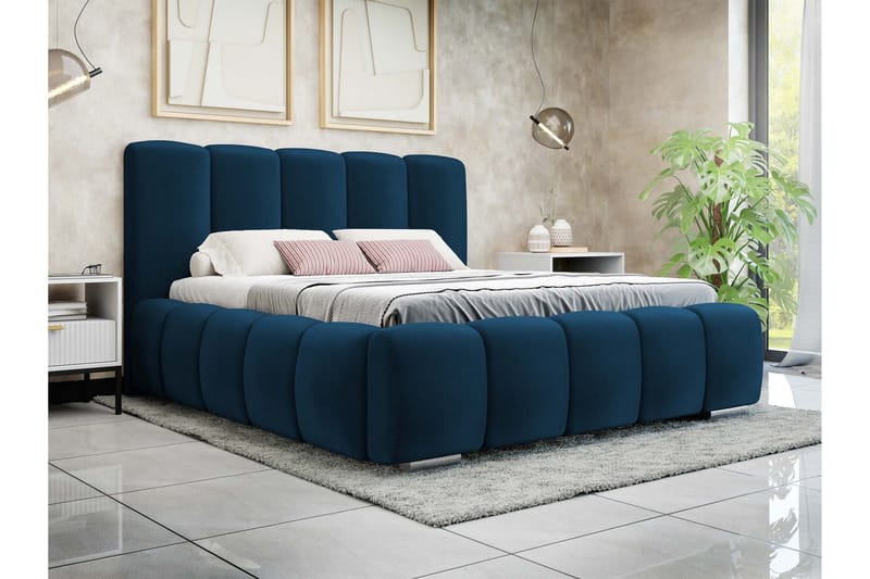 Gioia Förvaringssäng 160x200 cm - Blå - Products - Möbler - Säng - Säng med förvaring