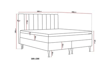 Hilton High Komplett Sängpaket 180x200 cm - Ljusbeige - Products - Möbler - Säng - Kontinentalsäng