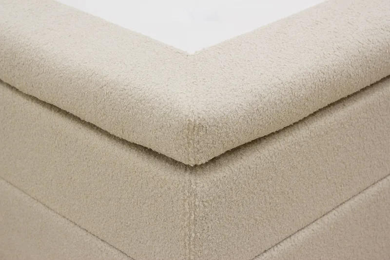 Hilton Komplett Sängpaket 160x200 cm Kontinentalsäng med rutad sänggavel - Beige / Teddy - Products - Möbler - Säng - Kontinentalsäng