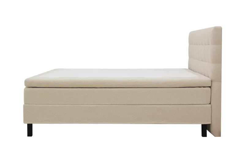 Hilton Komplett Sängpaket 160x200 cm Kontinentalsäng med rutad sänggavel - Beige / Teddy - Products - Möbler - Säng - Kontinentalsäng