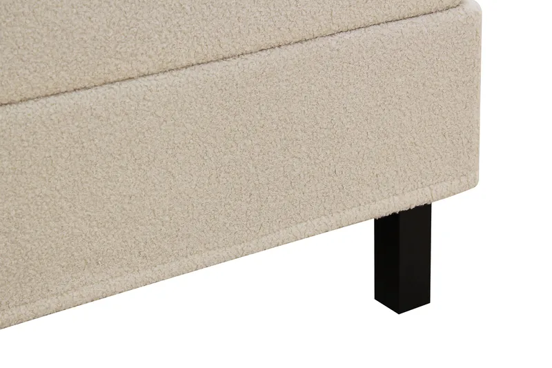 Hilton Komplett Sängpaket 180x200 cm Kontinentalsäng med rutad sänggavel - Beige / Teddy - Products - Möbler - Säng - Kontinentalsäng