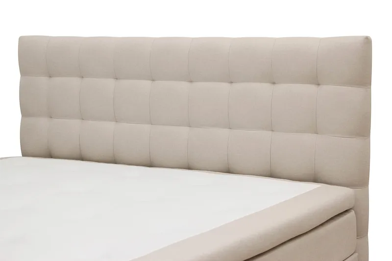 Hilton Komplett Sängpaket 180x200 cm Kontinentalsäng med rutad sänggavel - Beige - Products - Möbler - Säng - Kontinentalsäng