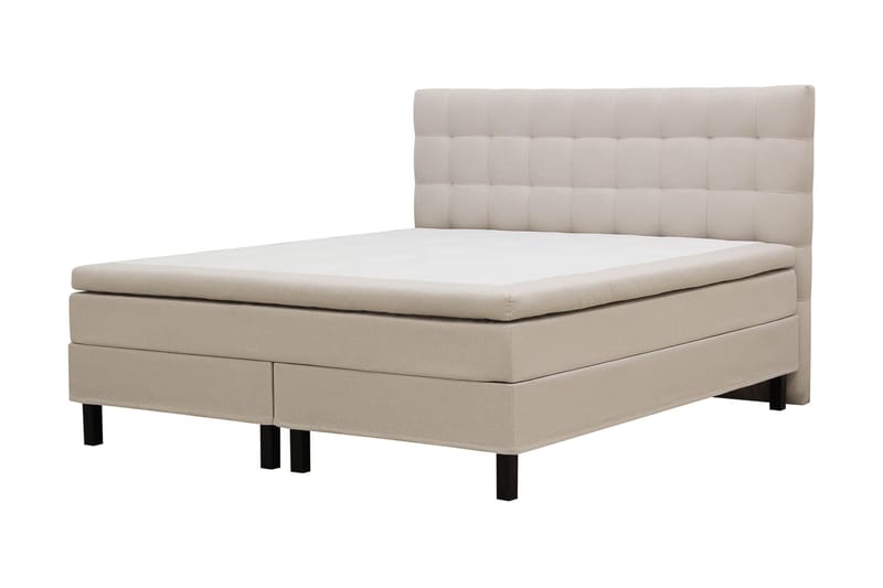 Hilton Komplett Sängpaket 180x200 cm Kontinentalsäng med rutad sänggavel - Beige - Products - Möbler - Säng - Kontinentalsäng