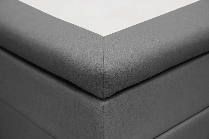 Hilton Komplett Sängpaket 180x200 cm Kontinentalsäng med rutad sänggavel - Grå - Products - Möbler - Säng - Kontinentalsäng