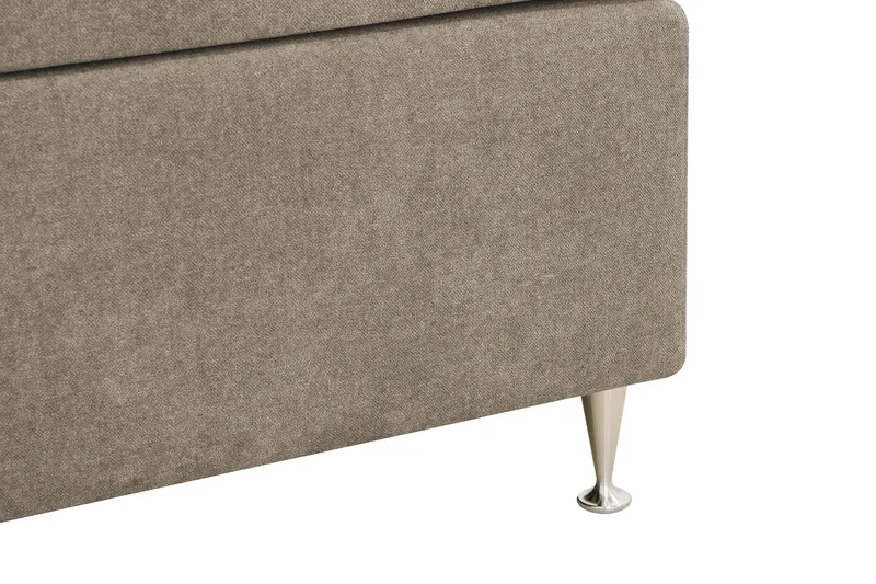 Hilton Lyx Komplett Sängpaket 160x200 cm Kontinentalsäng med knappad sänggavel i chenille - Brun - Products - Möbler - Säng - Kontinentalsäng