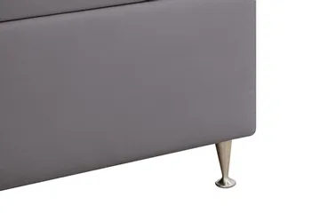 Hilton Lyx Komplett Sängpaket 160x200 cm Kontinentalsäng med knappad sänggavel i sammet - Grå / Sammet - Products - Möbler - Säng - Kontinentalsäng