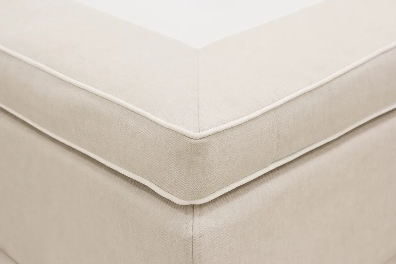 Hilton Lyx Komplett Sängpaket 160x200 cm Kontinentalsäng med knappad sänggavel - Ljusbeige - Products - Möbler - Säng - Kontinentalsäng