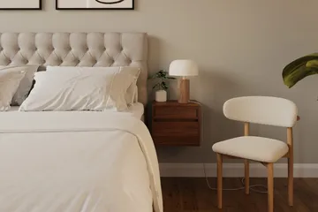 Hilton Lyx Komplett Sängpaket 180x200 cm Kontinentalsäng med knappad sänggavel - Beige - Products - Möbler - Säng - Kontinentalsäng