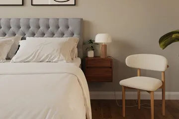 Hilton Lyx Komplett Sängpaket 180x200 cm Kontinentalsäng med knappad sänggavel - Grå - Products - Möbler - Säng - Kontinentalsäng