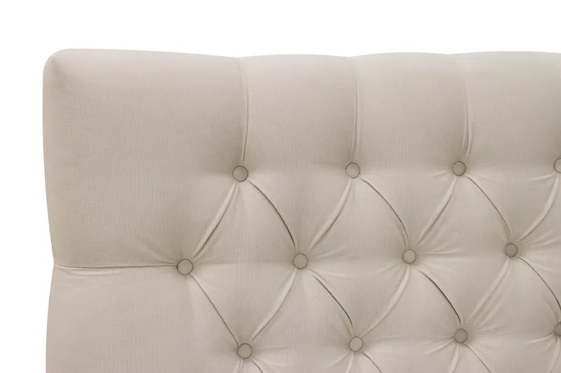 Hilton Lyx Komplett Sängpaket 180x200 cm Kontinentalsäng med knappad sänggavel i sammet - Beige - Products - Möbler - Säng - Kontinentalsäng