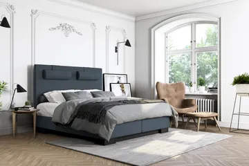 Hilton Lyx Kontinentalsäng 180x200 - Mörkblå - Products - Möbler - Säng - Kontinentalsäng