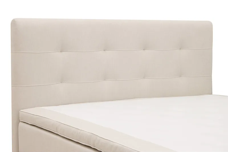 Hilton Premium Komplett Sängpaket 160x200 cm Kontinentalsäng med Sänggavel - Ljusbeige Tyg - Products - Möbler - Säng - Kontinentalsäng