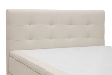 Hilton Premium Komplett Sängpaket 180x200 cm Kontinentalsäng med Sänggavel - Ljusbeige Bouclé - Products - Möbler - Säng - Kontinentalsäng