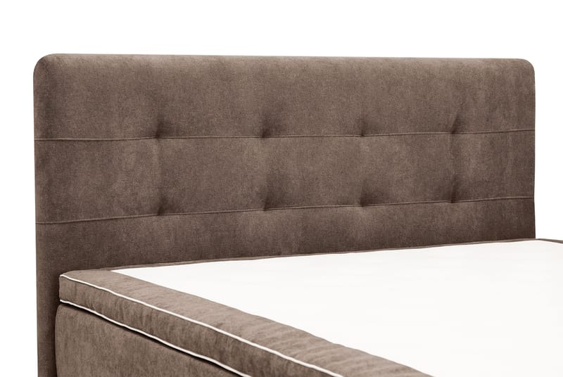Hilton Premium Komplett Sängpaket 160x200 cm Kontinentalsäng med Sänggavel - Brun Tyg - Products - Möbler - Säng - Kontinentalsäng