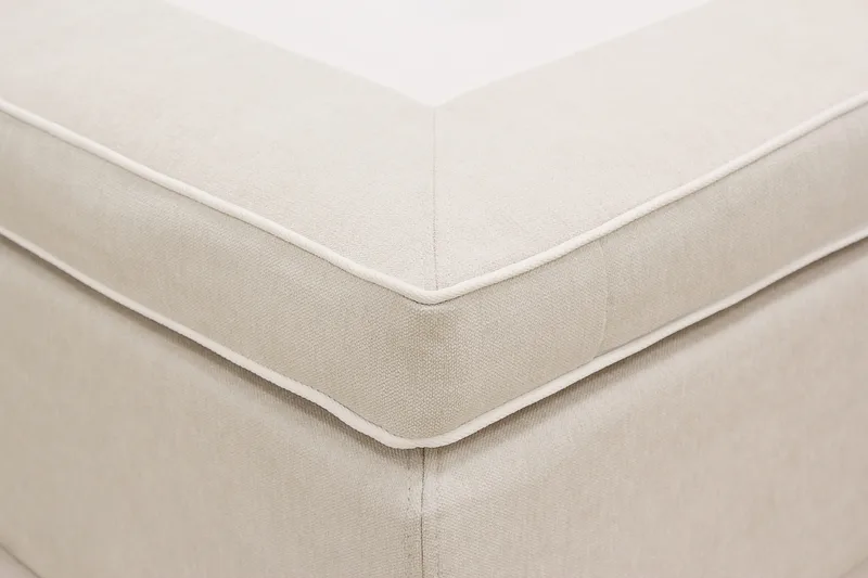 Hilton Premium Komplett Sängpaket 160x200 cm Kontinentalsäng med Sänggavel - Ljusbeige Tyg - Products - Möbler - Säng - Kontinentalsäng