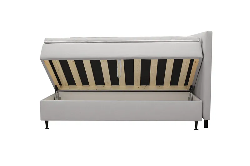 Hilton Plus Komplett Sängpaket med Förvaring 160x200 cm - Grå - Products - Möbler - Säng - Säng med förvaring