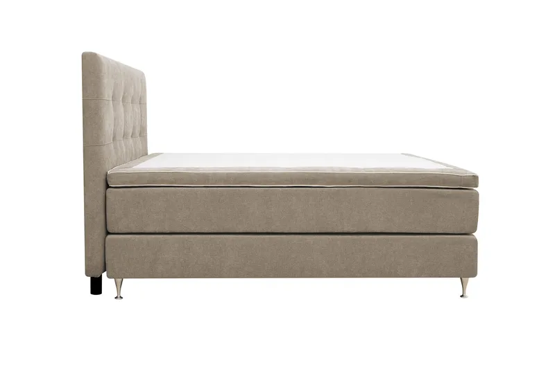 Hilton Premium Komplett Sängpaket 160x200 cm Kontinentalsäng med Sänggavel - Ljusbrun Tyg - Products - Möbler - Säng - Kontinentalsäng