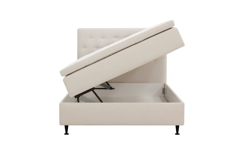 Hilton Plus Komplett Sängpaket med Förvaring 140x200 cm - Ljusbeige - Products - Möbler - Säng - Säng med förvaring
