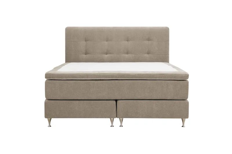 Hilton Premium Komplett Sängpaket 180x200 cm Kontinentalsäng med Sänggavel - Ljusbrun Tyg - Products - Möbler - Säng - Kontinentalsäng