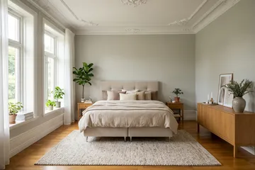 Hilton Premium Komplett Sängpaket 160x200 cm Kontinentalsäng med Sänggavel - Beige Tyg - Products - Möbler - Säng - Kontinentalsäng