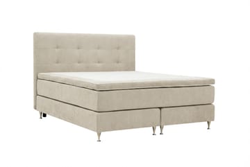Hilton Premium Komplett Sängpaket 160x200 cm Kontinentalsäng med Sänggavel - Beige Tyg - Products - Möbler - Säng - Kontinentalsäng