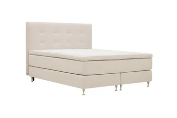 Hilton Premium Komplett Sängpaket 160x200 cm Kontinentalsäng med Sänggavel - Ljusbeige Tyg - Products - Möbler - Säng - Kontinentalsäng