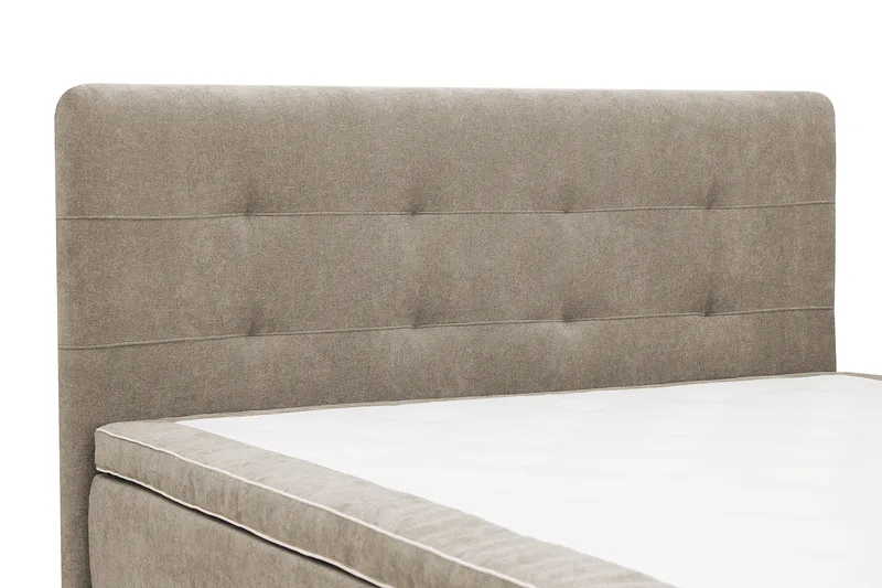 Hilton Premium Komplett Sängpaket 160x200 cm Kontinentalsäng med Sänggavel - Ljusbrun Tyg - Products - Möbler - Säng - Kontinentalsäng