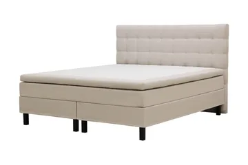 HVILA Classic Komplett Sängpaket 160x200 cm Kontinentalsäng med rutad sänggavel - Beige - Products - Möbler - Säng - Kontinentalsäng