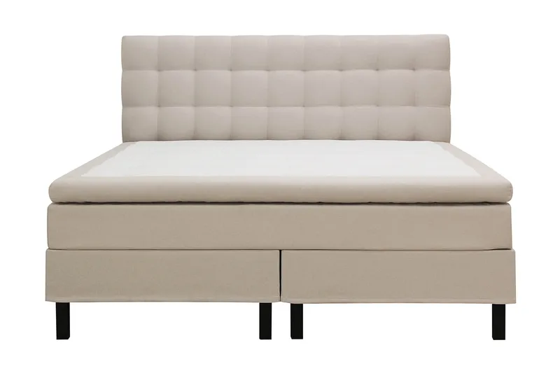 HVILA Classic Komplett Sängpaket 160x200 cm Kontinentalsäng med rutad sänggavel - Beige - Products - Möbler - Säng - Kontinentalsäng