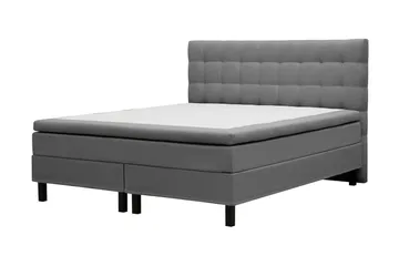 HVILA Classic Komplett Sängpaket 160x200 cm Kontinentalsäng med rutad sänggavel - Grå - Products - Möbler - Säng - Kontinentalsäng