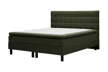 HVILA Classic Komplett Sängpaket 160x200 cm Kontinentalsäng med rutad sänggavel - Grön - Products - Möbler - Säng - Kontinentalsäng