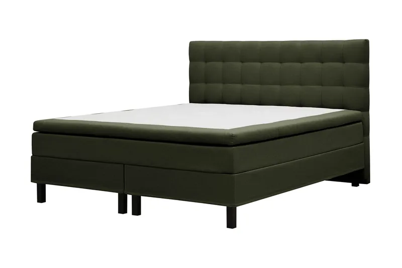 HVILA Classic Komplett Sängpaket 160x200 cm Kontinentalsäng med rutad sänggavel - Grön - Products - Möbler - Säng - Kontinentalsäng