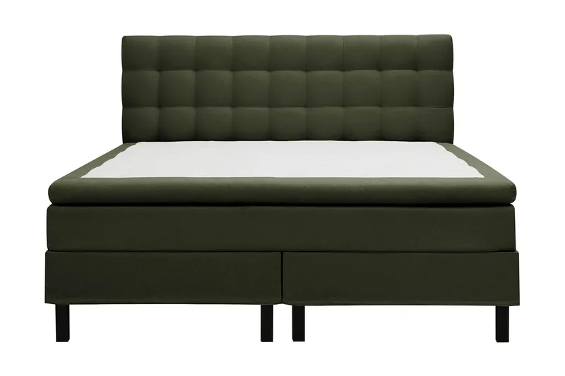 HVILA Classic Komplett Sängpaket 160x200 cm Kontinentalsäng med rutad sänggavel - Grön - Products - Möbler - Säng - Kontinentalsäng
