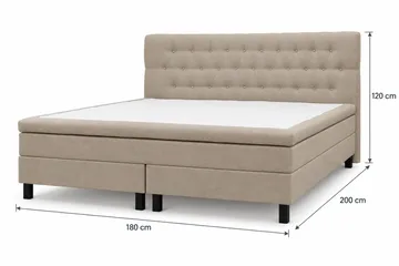 HVILA Classic Komplett Sängpaket 180x200 cm Kontinentalsäng med diamant sänggavel - Beige - Products - Möbler - Säng - Komplett sängpaket