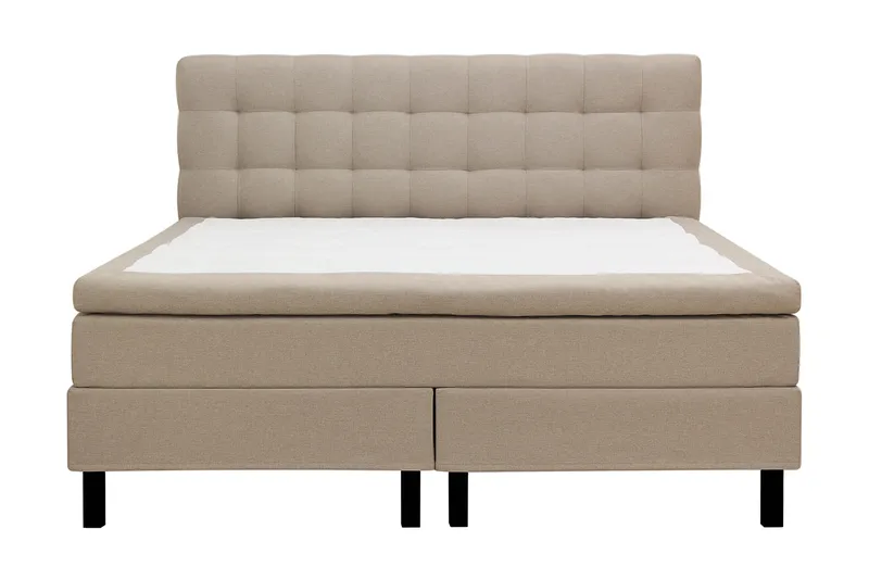 HVILA Classic Komplett Sängpaket 180x200 cm Kontinentalsäng med rutad sänggavel - Beige - Products - Möbler - Säng - Kontinentalsäng