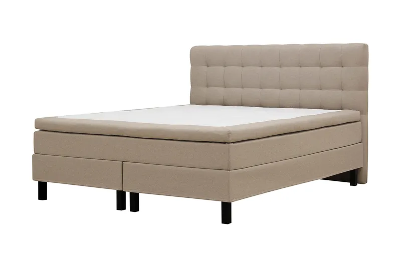 HVILA Classic Komplett Sängpaket 180x200 cm Kontinentalsäng med rutad sänggavel - Beige - Products - Möbler - Säng - Kontinentalsäng