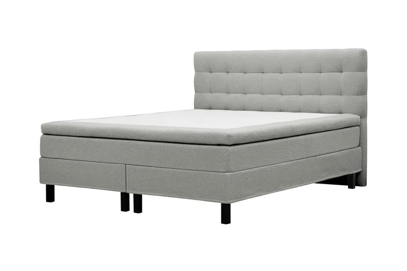 HVILA Classic Komplett Sängpaket 180x200 cm Kontinentalsäng med rutad sänggavel - Grå - Products - Möbler - Säng - Kontinentalsäng