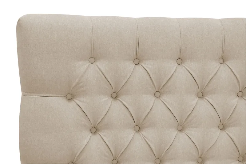 HVILA Lyx Komplett Sängpaket 160x200 cm Kontinentalsäng med knappad sänggavel - Beige - Products - Möbler - Säng - Kontinentalsäng